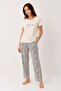 Paris Premium Large Size Women's Stay Beautiful Black Striped Short Sleeve Pajama Set - 3