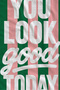 منشفة شاطئ منقوشة بخطوط من Pop Art You Look Good Today مقاس 70x150 - منشفة حمام مطبوعة رقميًا - 3
