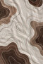 Modern Coffee Cream Topographic Patterned 70X150 Beach Towel - Digital Printed Fade-Resistant Bath Towel - 3