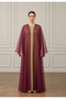 The Royal Garnet Tulle Abaya-905 - 2