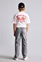 100% Cotton Boys' Loose Fit Washed Effect Straight Leg Jeans H2152A826Au - 6