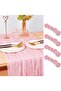 Joanlody Blue Cheesecloth Table Runner 10Ft Rustic Gauze Tablecloth Boho Backdrop Drape Fabric for W