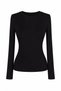 Long Sleeve Black Women's Blouse 4451