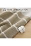 Rectangular outdoor linen tablecloth, waterproof cotton tablecloth, bohemian farmhouse style, with tassels, sturdy and durable, w... - 5