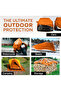 Heavy Duty Tarpaulin-Multi-Purpose Waterproof Cover, UV and Tear Resistant, Orange, 9x9 Meter - 5