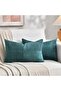 Rust Lumbar Decorative Throw Pillow Covers 12x20 Inch for Couch Bed Sofa, Rustic Farmhous - 2