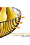Flat Modern Black Fruit Bowl, Fruit Holder for Fruit and Vegetable Storage, Minimalism Wire Fruit Bo - 3