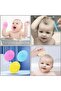 3PCS Silicone Bath Brush Set with Storage Box - Gentle Exfoliating Scrubber - Yellow, Pink, Blue - E - 3