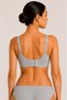 3-Piece Cotton Wide Elastic Minimizer Combed Cotton Gathering Bra (Black-White-Gray) - 4