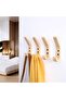 Solid Oak Wall Hook Set (4 pieces) - Wall-mounted coat hooks - Hand-polished - J-shaped wooden wall hooks, 155mm - Natural wood color - 4