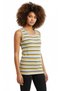 Women's Striped Ribbed Undershirt 8008