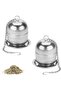 Tea Infuser Strainer, 2Pcs Stainless Steel Tea Strainers for Loose Tea, Loose Leaf Tea Steeper, Fine
