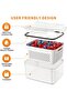 5-Pack Fruit Storage Containers for Fridge with Removable Colanders, 4 in 1 Produce Storage - 5