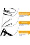 Aviator Eyewear Frames, Polarized UV Protection Magnetic Clip on Sunglasses, Oversized Blue Light Gl - 4