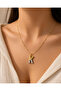 Double Color K Letter Steel Necklace - 3