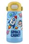 420 ml Blue-Yellow Boy's Stainless Steel Flask 60010 - Space and Astronaut Printed