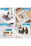 SKY-TOUCH 14PCS Drawer Organiser Trays,4 Size Clear Plastic Desk Storage Boxes,Makeup Organizer Tray - 7