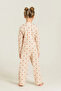 Mother Daughter Cute Bears Cream Shirt Pajama Set - 3