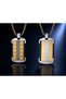Stainless Steel Gold Silver Color Men's Necklace Bracelet Set - 4