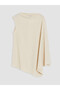 Alita City Lcw Vision Ecru Raschel Plain Boat Neck Sleeveless Women's Blouse with a Difference - 4