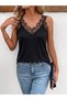 Women's Strappy Lace V-Neck Sandy Blouse - 4