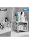 Under Sink Organizer and Storage, 2 Tier Pull Out Under Cabinet Organizer Shelf, Adjustable Height, - 4