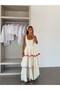 Colorful biyeli layered dress - cream