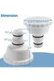 Pool Adapter - Skimmer Hose Connector - Pool Cleaning - High-Efficiency Suction - 3.8 cm and 3.2 cm - White - 2