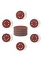 Sandpaper pads 30pc 5" 8-hole red grit 40-320.