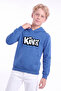 Boy's Printed Kangaroo Pocket Long Sleeve Hooded Sweatshirt - 3