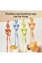 Baby Pacifier Clip 5-Pack Silicone Teether Strap Anti-Drop Pacifier Holder for Stroller Hi - 5
