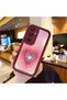 Samsung Galaxy A24 Compatible Pink Gradient Heart Spider Web Patterned Silicone Case - 2
