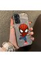 Samsung Galaxy A14 Compatible Spider Man Patterned Silicone Edge Hard Back Case Couple Phone Case - 3