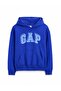 Gap Boys' Logo Printed Hooded Sweatshirt 6-14 Years Blue - 2