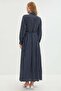 Fullamodest Polka Dot Dress with Belted Waist - 6