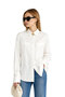 White Poplin Shirt with Accessory Detail |   Ek1001611120 - 2