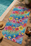 Colorful Tropical Flower Garden Patterned 70X150 Beach Towel - Digital Printed Bath Towel - 3