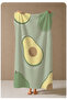 Pastel Green Avocado Abstract Patterned 70X150 Beach Towel - Cotton Bath Towel - 4