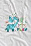 White Summer Themed 70X150 Beach Towel with Cute Animal Figures - Cotton Bath Towel - 2