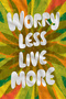 Green Orange Worry Less Written Tropical Patterned 70X150 Beach Towel - Digital Printed Fade-Resistant Bath Towel - 2