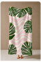 Pink Tropical Palm Leaf Patterned 70X150 Beach Towel - Digital Printed Bath Towel - 4