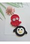 Baby Sea Holiday Collection with Little Hair 3-Piece Hairless Baby Hairpin Handmade Knitted Organic Baby Hair Accessories - 4
