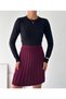 Women's High Waist Pleated Women's Knitwear Mini Skirt Standard Sml Compatible Length 50 cm - 5