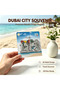 Classic Dubai metal ornament, vibrant cityscape with camel, palm tree, & iconic buildings. Durable cultural gift for travelers and expats, ideal Middle Eastern decor for home and office. - 4