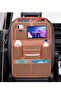 Lux Linen Series Linen Seat Back Organizer Car Interior Organizer Brown - 2