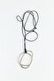Geometric Metal Pendant Necklace Silver - 2