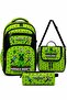 Licensed Green Patterned Primary School Bag Thermal Lunch Bag Pencil Holder Set of 3