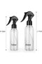 3PCS 250ml Clear Plastic Spray Bottles Set – Refillable Empty Atomizer Mist Bottles with Black Trigger Sprayers, Leakproof Portable Containers for Water, Perfume, Hair Styling, and Essential Oils - 4
