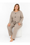 Ribbed Knit Cotton Flared New Season Plus Size Homewear - 2