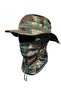 Men's camouflage wide-brim sun hat mesh beach/hunting style13.